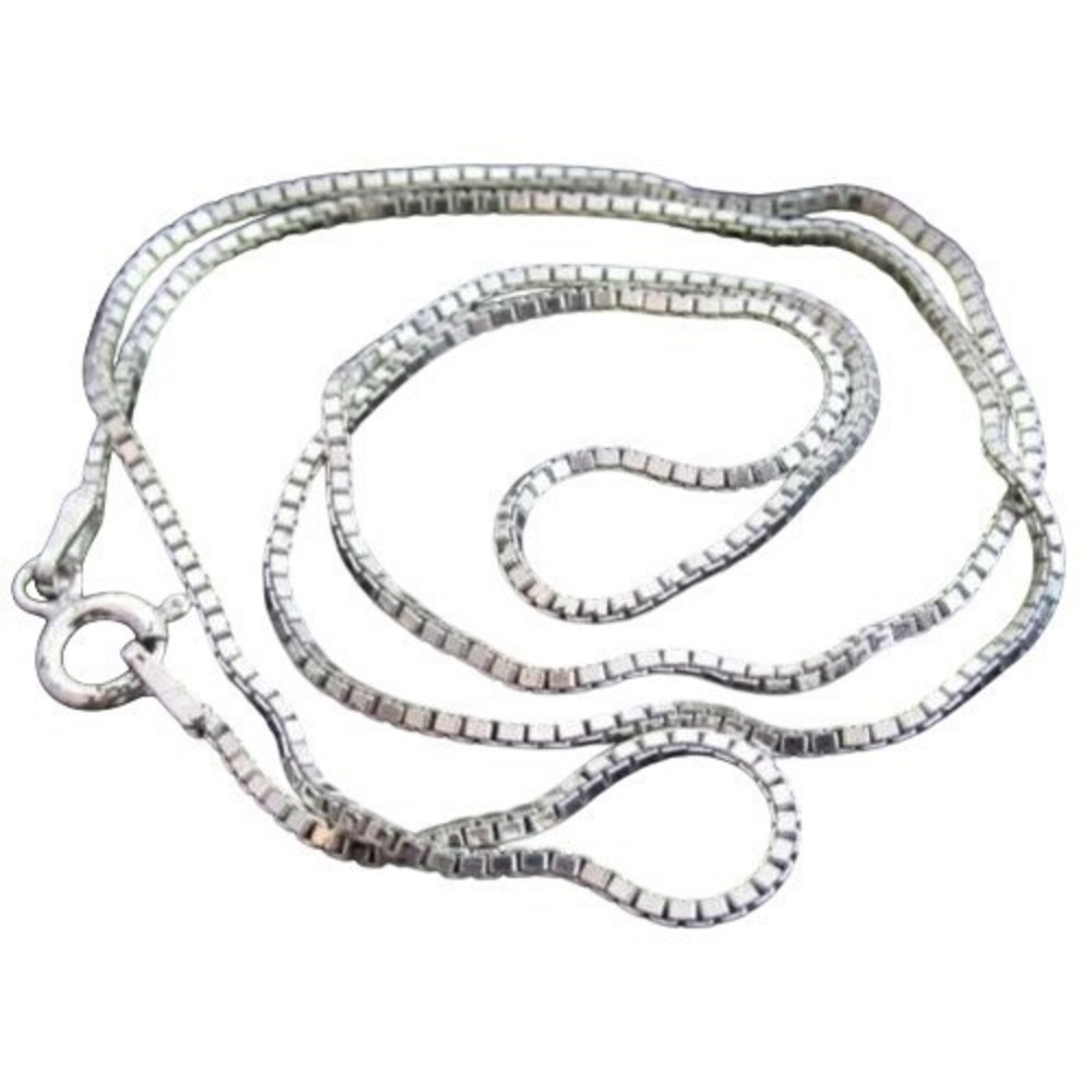 Bright & Shiny Sterling Silver Box Link Chain Necklace*18" x‎ 1.5mm*Italy 925